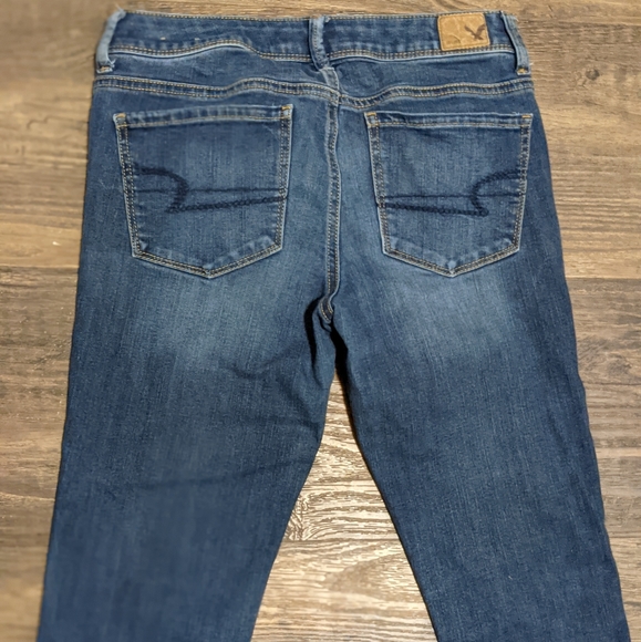 American Eagle Womens Blue Super Skinny Size 6 Reg 26" inseam - Picture 5 of 11